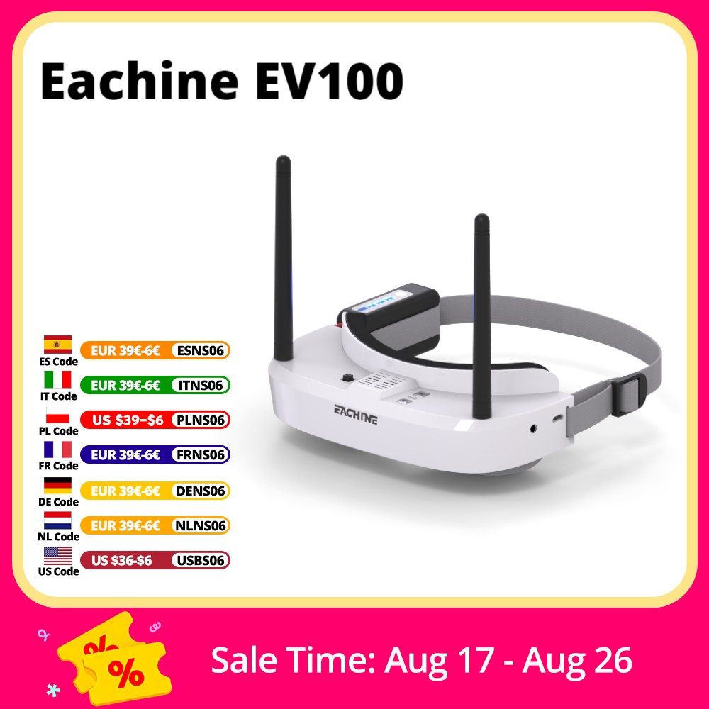 Drone Battery Case - Eachine EV100 720*540 5.8G 72CH FPV-bril