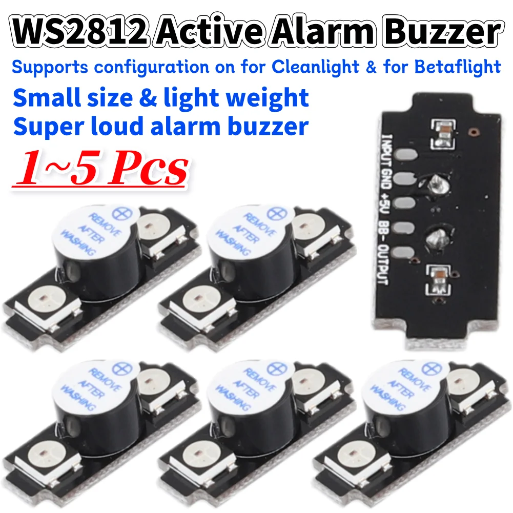 Drone Battery Alarm - WS2812 Actieve Alarm Zoemer Kleurrijke RGB