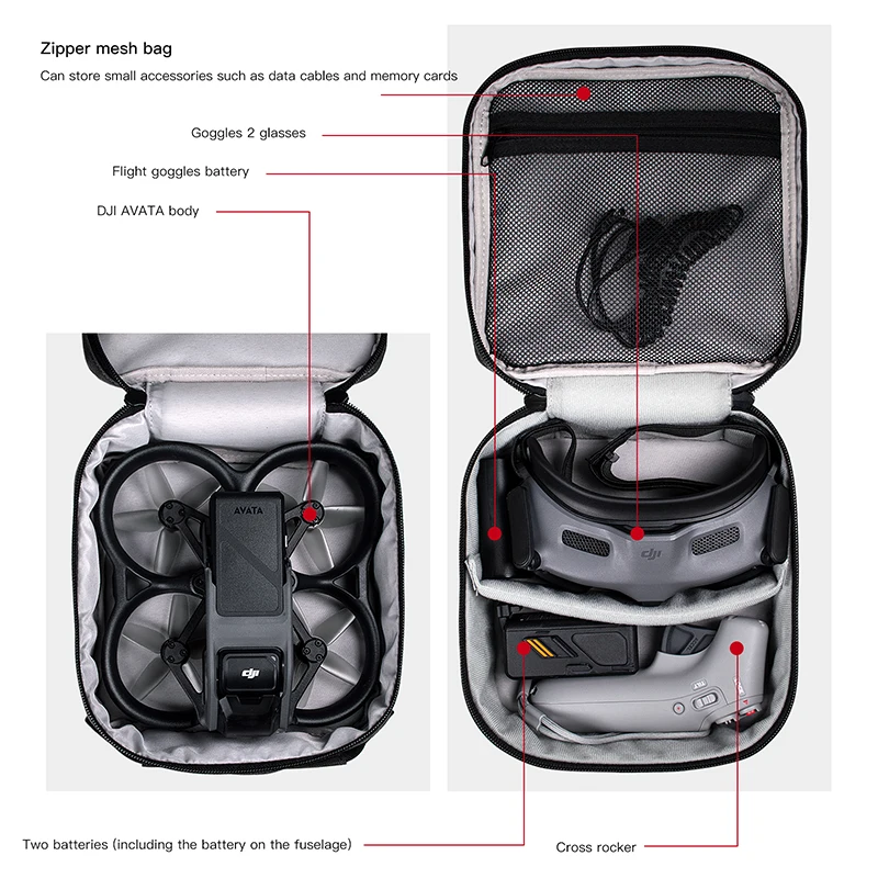 Draagbare hoes Dubbellaags ops - Drone Battery Bag recensie en prijs