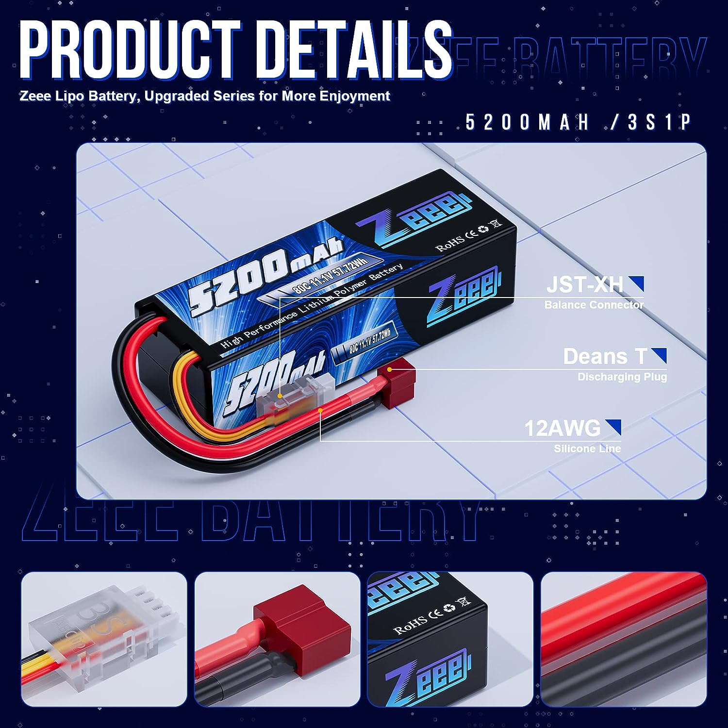 1/2pcs Zeee 3S 5200mAh Lipo Ba - Drone Battery 3S recensie en prijs
