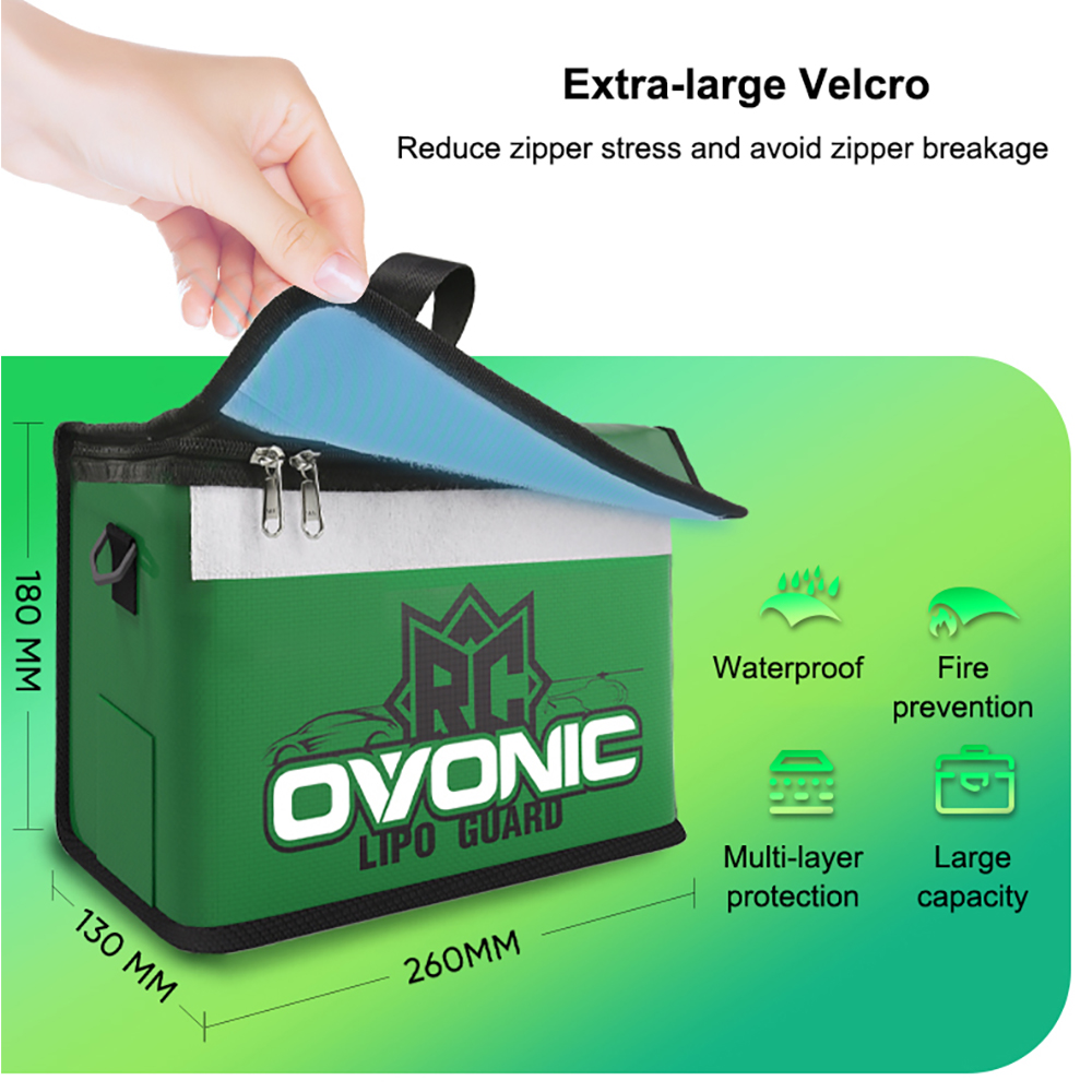 Ovonic LiPo batterijveilige ta - Drone Battery Bag recensie en prijs