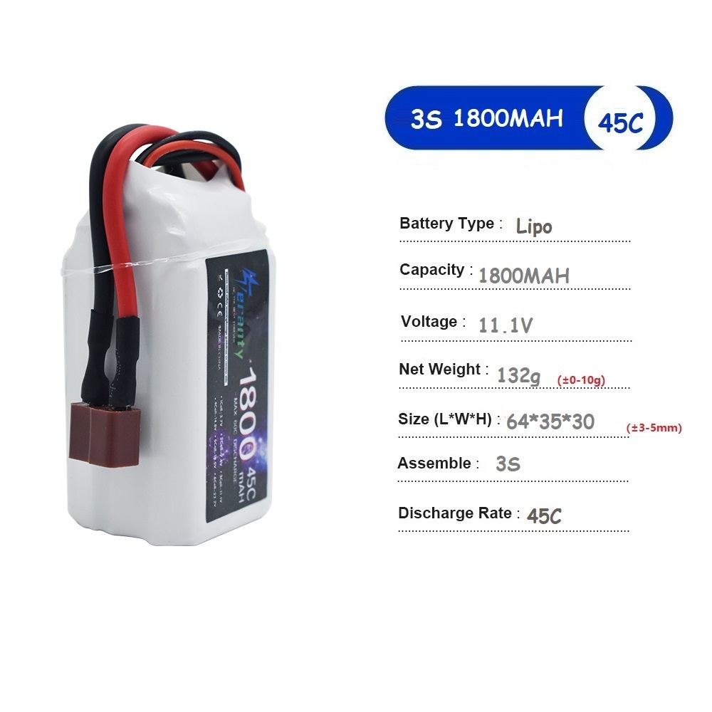 11.1V LiPo Batterij 3S 1500mAh - Drone Battery 3S recensie en prijs